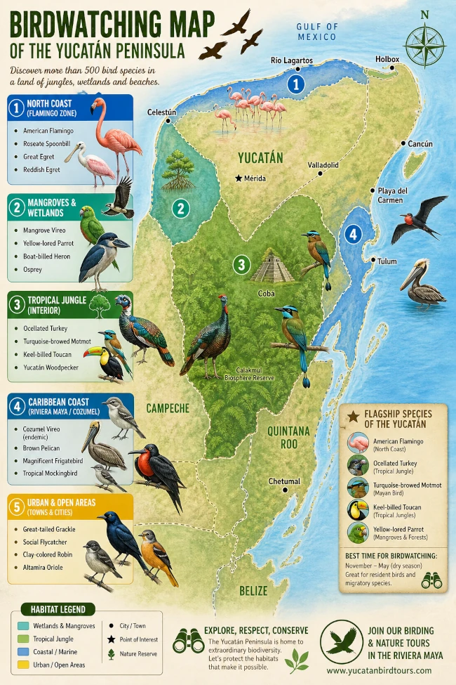 birdingexperience mexico map tour
